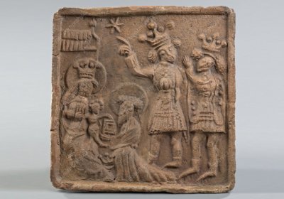 Kachel s vyobrazením Tří králů